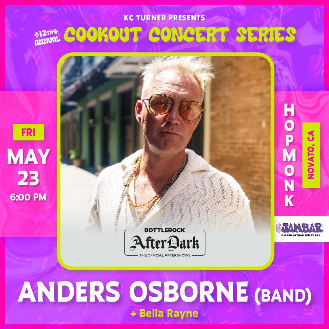 Anders Osborne (@anders_osborne) on Twitter photo My band and I are headed to California this weekend and my friend <a href="/Lebo_Tone/">Dan Lebowitz</a> will be joining us on guitar! Catch us at <a href="/hopmonknovato/">HopMonk Tavern Novato</a> on 5/23 and <a href="/BottleRockNapa/">BottleRock Napa</a> on 5/24! See y’all out there. Tix at the link below 🤘🏽☀️
andersosborne.com/shows My band and I are headed to California this weekend and my friend <a href="/Lebo_Tone/">Dan Lebowitz</a> will be joining us on guitar! Catch us at <a href="/hopmonknovato/">HopMonk Tavern Novato</a> on 5/23 and <a href="/BottleRockNapa/">BottleRock Napa</a> on 5/24! See y’all out there. Tix at the link below 🤘🏽☀️
andersosborne.com/shows