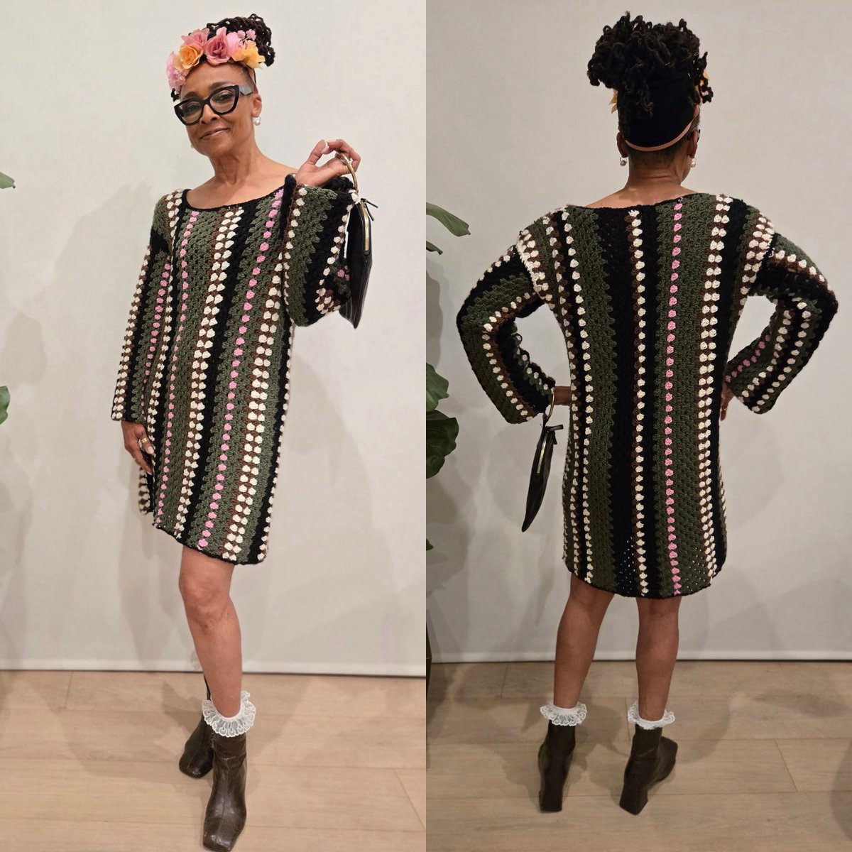 Just completed my latest #crochet project, this #TaylorSwift-inspired #dress, made with superwash merino wool, thanks to guidance from a tutorial by @accrochet. Now to make another for the summertime!

#siedahcreations #crocheter #crocheters #blackcrocheter #diy #fashion #style
