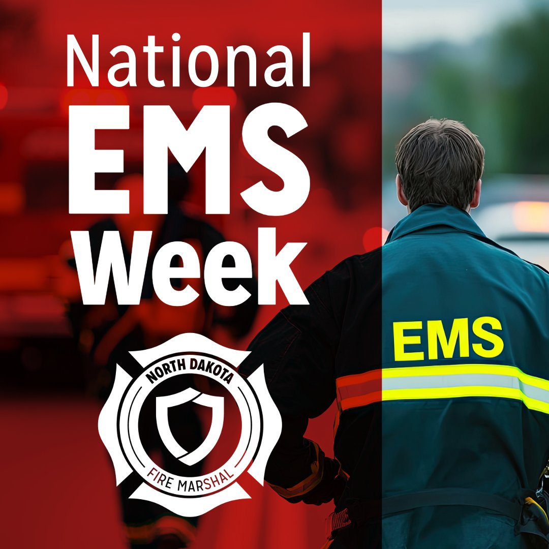 We want to take a minute to thank and recognize our EMS partners across the state. We honor the everyday heroes who respond to emergencies with skill, speed, &amp; compassion. From structure fires to highway accidents, EMS professionals are the heartbeat of emergency response in ND.