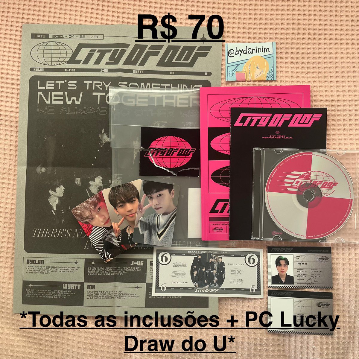bydaninim's tweet photo. 🛒[ VENDA / VENDO ]
~ DROP ONF ~ 
- Preços na imagem + FRETE (superfrete) 
- Mando foto/vídeo pela dm!
- Pagamento por pix :)
- Inclusões na foto! 
- Não reservo ❌
- ⁠feedbacks (IG/X: @ bydaninim)

🏷 album ONF fuse city of onf popping vendo compra https://t.co/xUwenQeGAB