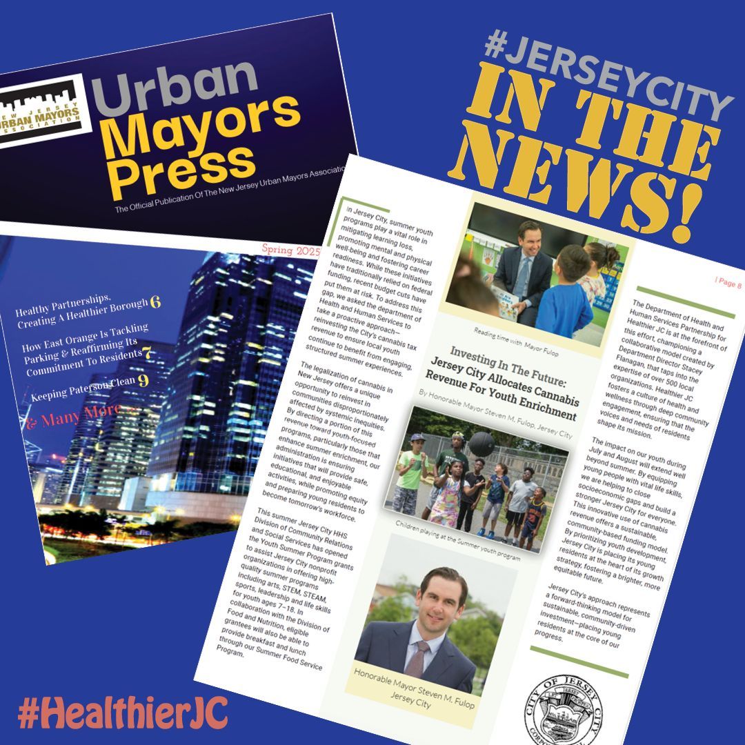 City of Jersey City (@jerseycity) on Twitter photo Read the HHS #JerseyCity article by Mayor Fulop about HHS Summer Youth Grant in the spring #MayorsUrbanPress. Empowering our partners for a #HealthierJC. Read it here - buff.ly/mmeR7Q5…
<a href="/KeanUniversity/">Kean University</a> Read the HHS #JerseyCity article by Mayor Fulop about HHS Summer Youth Grant in the spring #MayorsUrbanPress. Empowering our partners for a #HealthierJC. Read it here - buff.ly/mmeR7Q5…
<a href="/KeanUniversity/">Kean University</a>