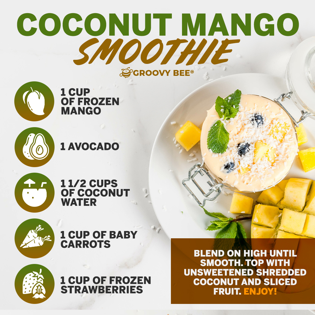 This Coconut Mango Smoothie is sunshine, sweetness, and creamy bliss—your taste buds deserve a vacation!

#SmoothieLove #TropicalTreat #Smoothie #Wellness #HealthyLiving #EatForHealth