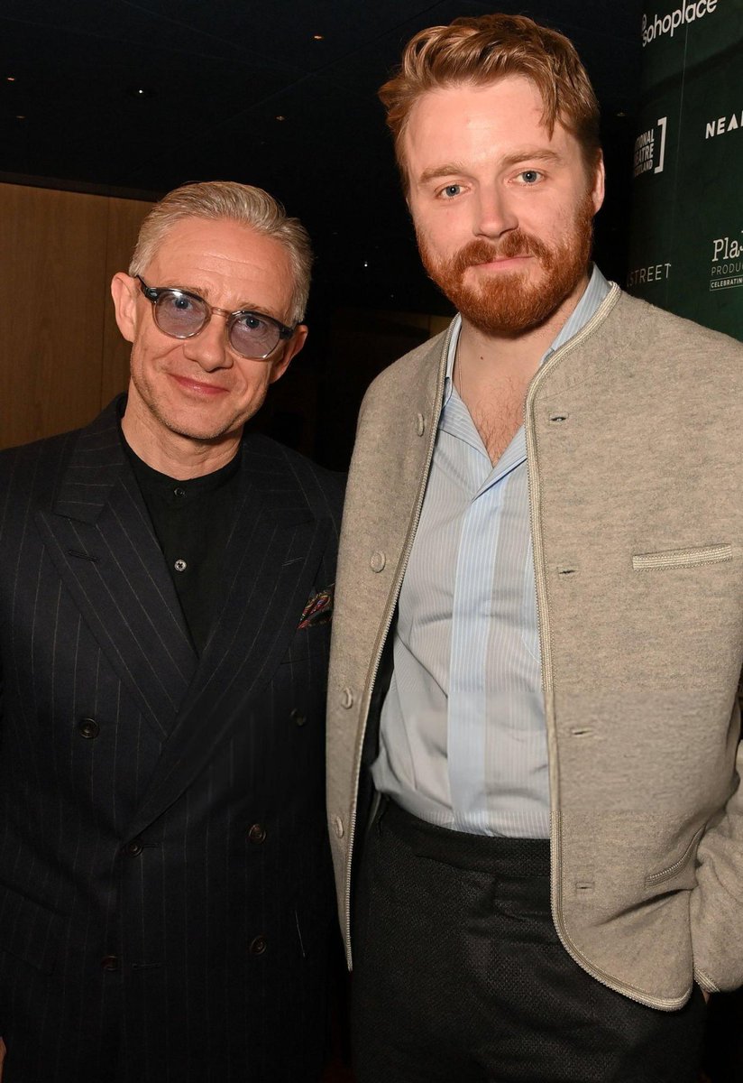 Jack Lowden and Martin Freeman at The Fifth Step press night in London.