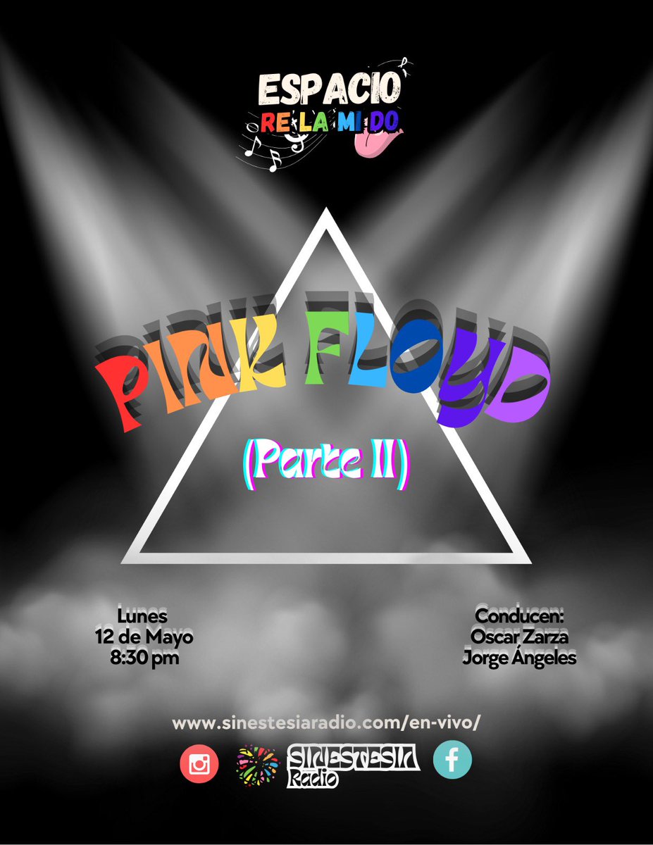 EspacioReLaMiDo's tweet image. Este lunes 19 de mayo, presentamos la Parte II de esta sublime banda @pinkfloyd 

Sintonízanos por sinestesiaradio.com/en-vivo en punto de las 8:30 pm