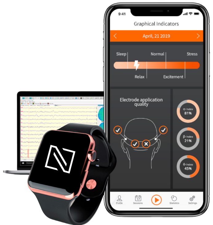 NeurithmAI's tweet photo. Our SDK empowers developers to simplify complex EEG data into clear neurofeedback, showing brain states like Stress/Relaxation, Attention/Distraction, Happiness/Sadness, and Sleep/Awake. With NRTHM, access all premium services and exclusive content. Stay tuned for it's launch https://t.co/9K1waseJTd