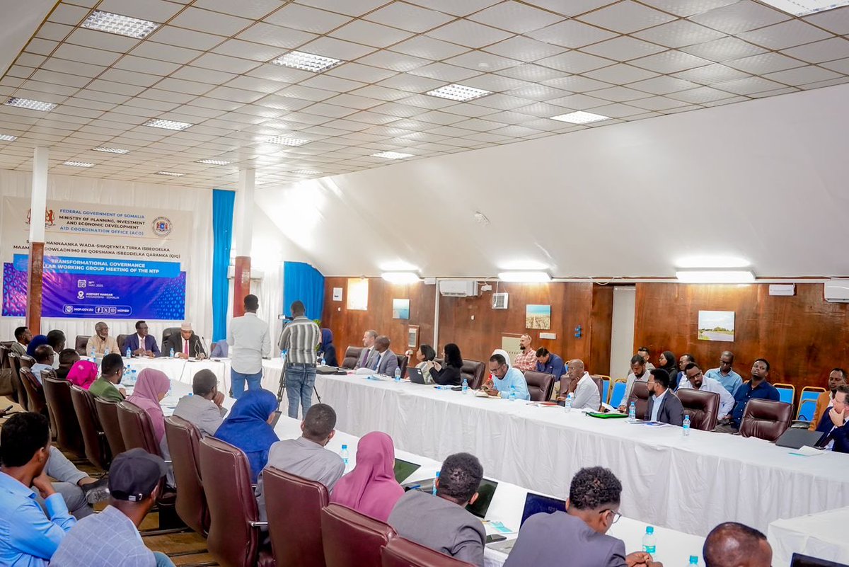 Today, I presided over the opening of the Pillar Working Group meeting under #Somalia’s National Transformation Plan (#NTP2025_2029).

Day 1 focused on the #Transformational #Governance pillar—discussing #constitutional review, #justice, #humanrights, #elections &amp; #stabilisation.