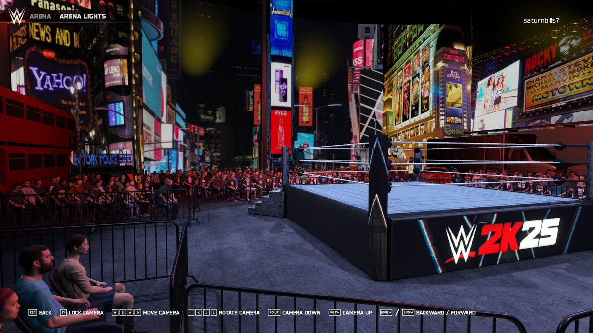 PrinceMartyM's tweet photo. WWE in time square #WIP #WWE2K25 

will also do a retro version and a brawl arena aswell :) https://t.co/AtoDgYGxju
