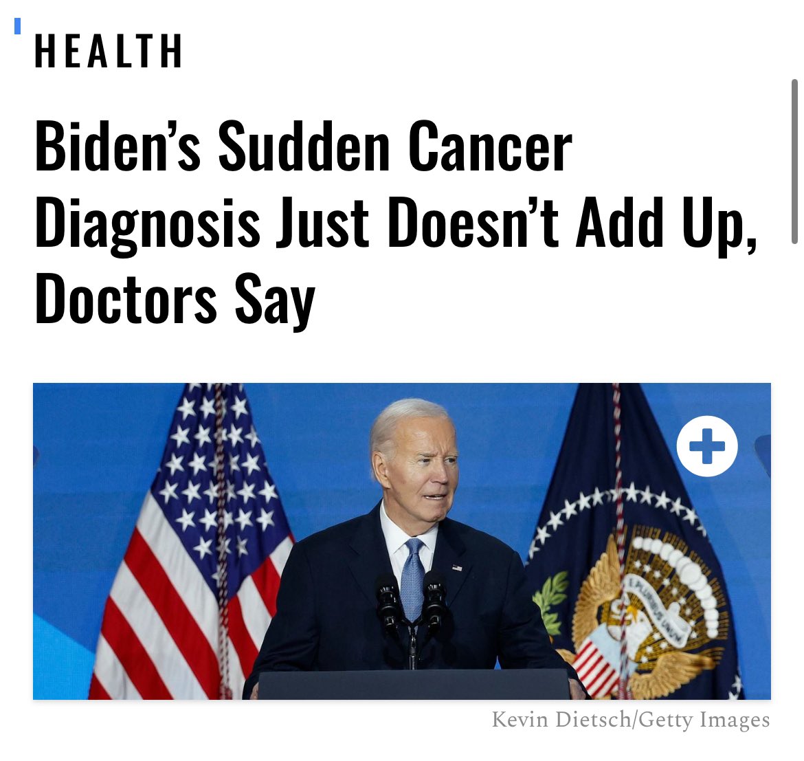 It’s extremely unlikely that former President Biden just found out he had cancer this weekend despite claiming his doctors just notified him Friday. 

How do we know this? Let’s take a closer look ➡️
