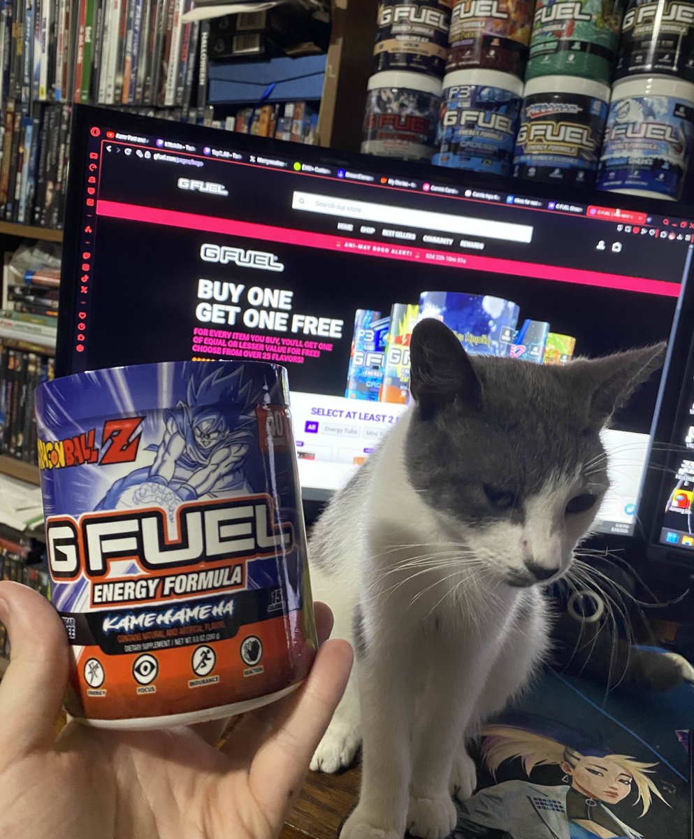 moriiable_real's tweet photo. Yooo, theres a BOGO happening right now! It lasts for roughly less than 3 days. (I'm late, don't beat me up xdx) 

Also got my Kamehameha today yipeee

Order some using my link below! @GFuelEnergy 

https://t.co/4EPbqmjDVf https://t.co/F26mESzbEG