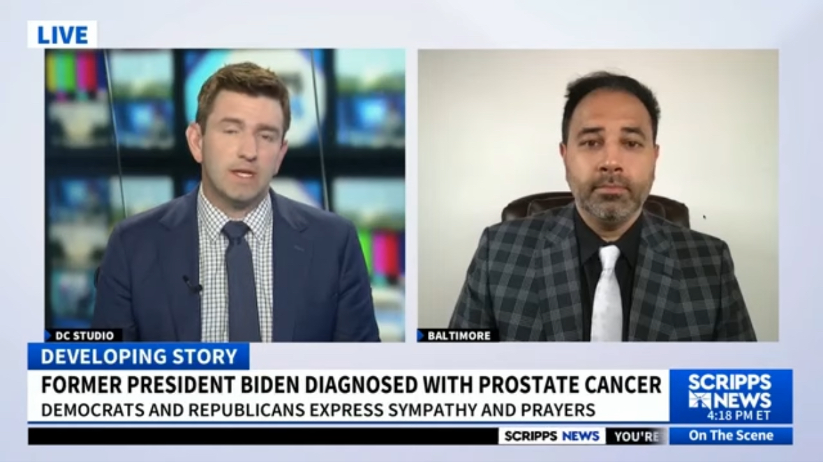 Omer Awan MD MPH (@awanrad) on Twitter photo Honored to join <a href="/scrippsnews/">Scripps News</a> to discuss Former President Joe Biden's prostate cancer diagnosis. He did so much to advance cancer screening and access. Learn more here. youtube.com/watch?v=4bfwcx…. <a href="/DrIanWeissman/">Ian Weissman, DO</a> <a href="/DrLindaMD/">Linda Girgis MD</a> <a href="/rstraxMD/">Richard Strax, MD, FACR ☯️</a> <a href="/doritmi/">(((Dorit Reiss)))</a> <a href="/jonathanstea/">Dr. Jonathan N. Stea</a> <a href="/CaulfieldTim/">Timothy Caulfield</a> <a href="/pash22/">Ash Paul</a> Honored to join <a href="/scrippsnews/">Scripps News</a> to discuss Former President Joe Biden's prostate cancer diagnosis. He did so much to advance cancer screening and access. Learn more here. youtube.com/watch?v=4bfwcx…. <a href="/DrIanWeissman/">Ian Weissman, DO</a> <a href="/DrLindaMD/">Linda Girgis MD</a> <a href="/rstraxMD/">Richard Strax, MD, FACR ☯️</a> <a href="/doritmi/">(((Dorit Reiss)))</a> <a href="/jonathanstea/">Dr. Jonathan N. Stea</a> <a href="/CaulfieldTim/">Timothy Caulfield</a> <a href="/pash22/">Ash Paul</a>