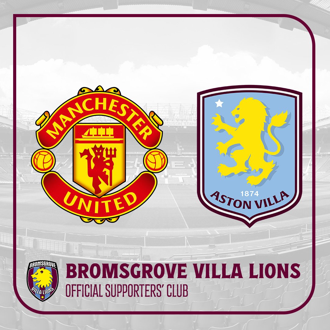 Manchester United away (25/05/25) travel information.
Pickups: 
🚏 09:00 - Bromsgrove Bus Station, opposite ASDA.
🚏 09:15 - Rubery Memorial Club.
🍻🍔 Exclusive pre-match venue.
🚌 Our travel is SOLD OUT.
⚠️ Don't forget your fancy dress! 😜
#AVFC #BVLOnTour #VillaLions