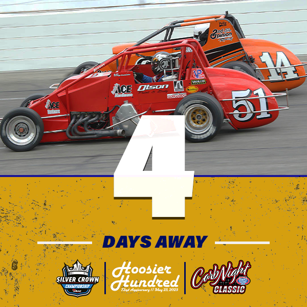 The clock is ticking ⏰️ - we are just 4️⃣ days out from another edition of an Indiana Classic in the 72nd Anniversary Hoosier Hundred and Carb Night Classic! Be sure to secure your tickets now and don't miss a second of the action this Friday at IRP!

🎫 tr.ee/6ht-DnJH9N
