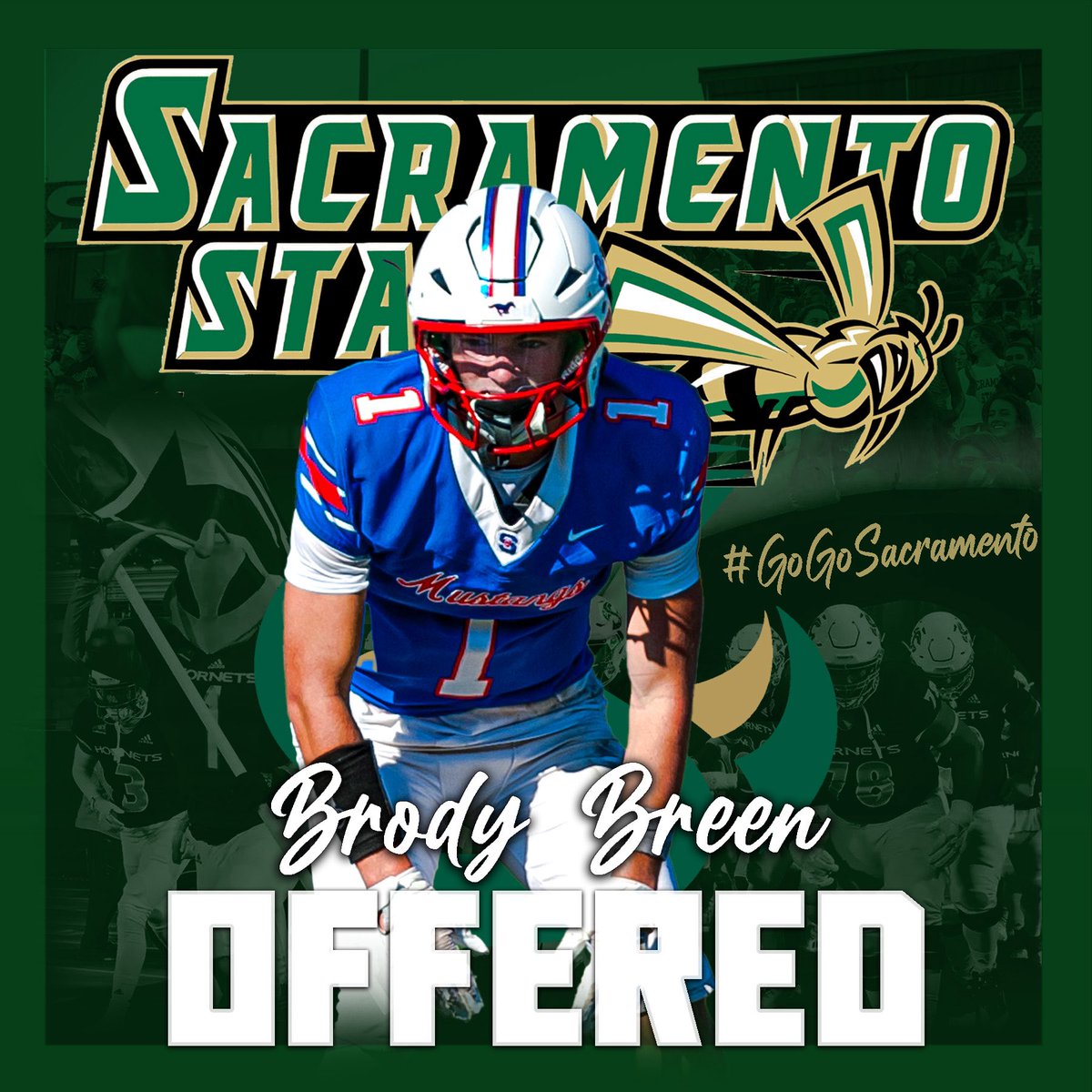 St. Vincent de Paul College Prep Football (@svhs_fb) on Twitter photo Congratulations to <a href="/BrodyBreen/">Brody Breen</a> for receiving an offer from Sacramento State University!
<a href="/SacHornetsFB/">Sac State Football</a> | <a href="/BrennanMarion4/">Coach Marion</a> <a href="/coachapatterson/">AC Patterson</a> <a href="/CoachSidKrish/">Sid Krishnamurthi</a> <a href="/CoachKMerch/">Ken Merchant</a> <a href="/Robbie1Bell/">Robbie Bell</a> <a href="/CoachKenion/">Nathan Kenion</a> <a href="/BobbyFresques/">Bobby Fresques</a> <a href="/lem_adams/">Lem Adams</a> <a href="/CoachDReakes/">Daniel Reakes</a> <a href="/CJPollard1/">C.J. Pollard</a> Congratulations to <a href="/BrodyBreen/">Brody Breen</a> for receiving an offer from Sacramento State University!
<a href="/SacHornetsFB/">Sac State Football</a> | <a href="/BrennanMarion4/">Coach Marion</a> <a href="/coachapatterson/">AC Patterson</a> <a href="/CoachSidKrish/">Sid Krishnamurthi</a> <a href="/CoachKMerch/">Ken Merchant</a> <a href="/Robbie1Bell/">Robbie Bell</a> <a href="/CoachKenion/">Nathan Kenion</a> <a href="/BobbyFresques/">Bobby Fresques</a> <a href="/lem_adams/">Lem Adams</a> <a href="/CoachDReakes/">Daniel Reakes</a> <a href="/CJPollard1/">C.J. Pollard</a>