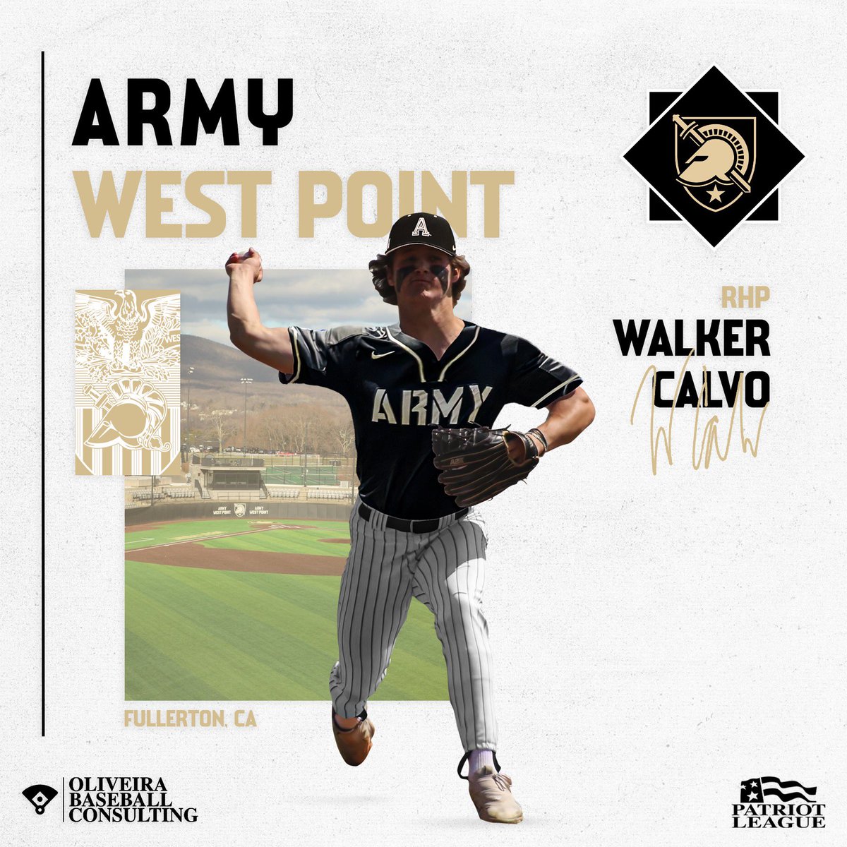Oliveira Baseball Consulting (@obc_recruits) on Twitter photo 💡 OBC Alumni Spotlight 💡
OBC alum, <a href="/walker_calvo/">Walker Calvo</a>, is putting together a nice true freshman year for <a href="/ArmyWP_Baseball/">Army Baseball</a>. The <a href="/LMBaseball25/">La Mirada Baseball</a> product has thrown 15.1 innings in 9 relief appearances with a 3.52 ERA, all while handling the rigorous academic requirements of an academy 💡 OBC Alumni Spotlight 💡
OBC alum, <a href="/walker_calvo/">Walker Calvo</a>, is putting together a nice true freshman year for <a href="/ArmyWP_Baseball/">Army Baseball</a>. The <a href="/LMBaseball25/">La Mirada Baseball</a> product has thrown 15.1 innings in 9 relief appearances with a 3.52 ERA, all while handling the rigorous academic requirements of an academy