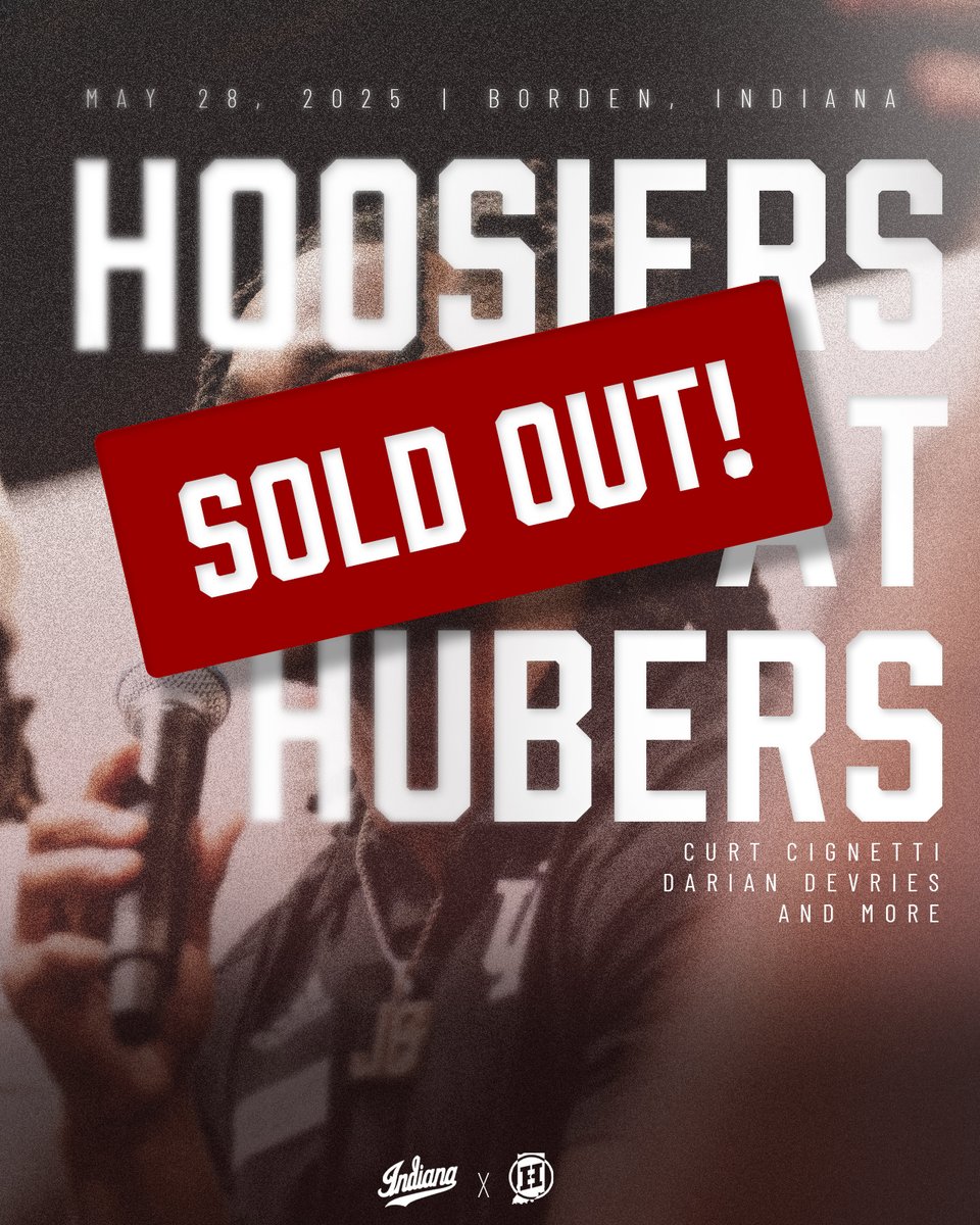 Hoosiers at Huber’s is officially 🔴SOLD OUT!⚪️Thank you to everyone who showed up for IU Athletics and helped us pack the house.

Didn’t get a ticket? You’ve got another chance to hang with Hoosiers!

The Candy Stripe Dinner at the French Lick Resort is coming up — a night of