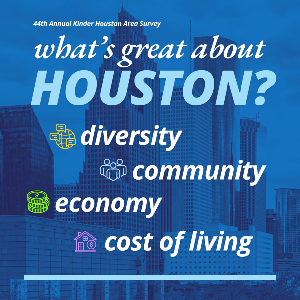 Rice University (@riceuniversity) on Twitter photo While other major metros are slowing down, Houston continues to grow. The 2025 <a href="/RiceKinderInst/">Kinder Institute for Urban Research</a> Houston Area Survey highlights what makes Houston unique—its cultural richness, diversity, and economic promise. bit.ly/44HxbAx While other major metros are slowing down, Houston continues to grow. The 2025 <a href="/RiceKinderInst/">Kinder Institute for Urban Research</a> Houston Area Survey highlights what makes Houston unique—its cultural richness, diversity, and economic promise. bit.ly/44HxbAx