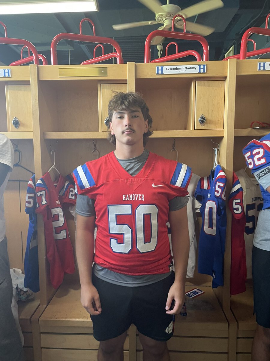 benjamin_smiddy's tweet image. I had a great time today @HanoverFTBL Thank you for the Junior Day invite.
@DLCoach_Danford @CoachSmith53_ @MTHEO12 @FB_CFranklin1 @CoachMattLuken1 @dmarsh7599 @Fvlmer @ScottHSFootball