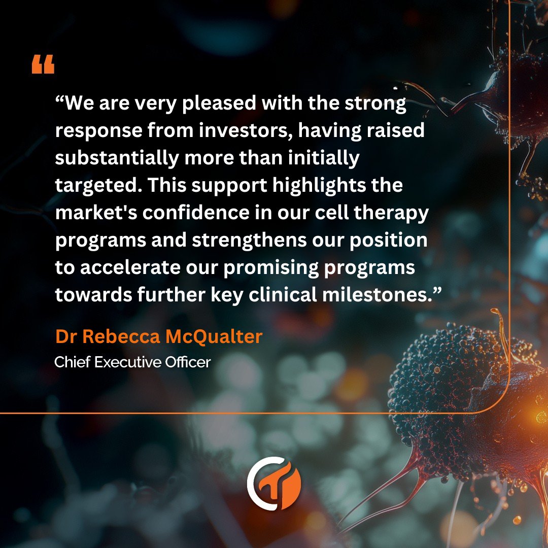 Chimeric Therapeutics ASX: CHM (@chimeric) on Twitter photo We've raised $6.6M to advance our CHM CDH17 CAR-T & CORE-NK trials. The two-tranche placement received strong support from institutional, professional, & sophisticated investors, including cornerstone backing from a US-based family office.
More info: app.sharelinktechnologies.com/announcement/a… $CHM We've raised $6.6M to advance our CHM CDH17 CAR-T & CORE-NK trials. The two-tranche placement received strong support from institutional, professional, & sophisticated investors, including cornerstone backing from a US-based family office.
More info: app.sharelinktechnologies.com/announcement/a… $CHM