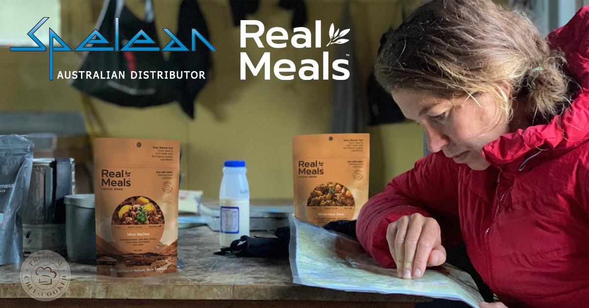 SpeleanAU's tweet photo. @SpeleanAU is excited to annouce that we are now the Australian Distributor for @RealMealsNZ , where Culinary Masterpieces Meet Convenience and we think is the best tasting freeze dried food on the planet, made in New Zealand 🇳🇿.  🛒Order now on our B2B https://t.co/A0gqkhmjbv
