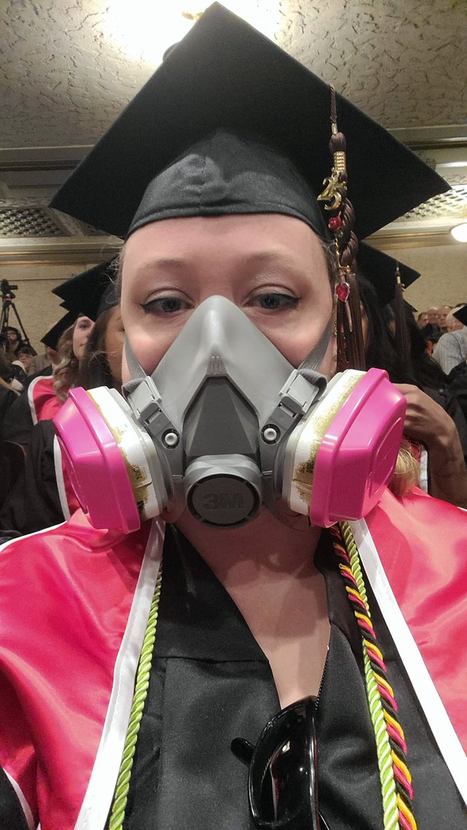 “I debated about walking in my graduation ceremony. People expected that I might finally have the mask off, but I didn't. I think maybe by showing up, I can encourage others to be less afraid of being seen masked." Melanie Bunch just earned a BFA in Graphic Design from <a href="/UUtah/">University of Utah</a>.