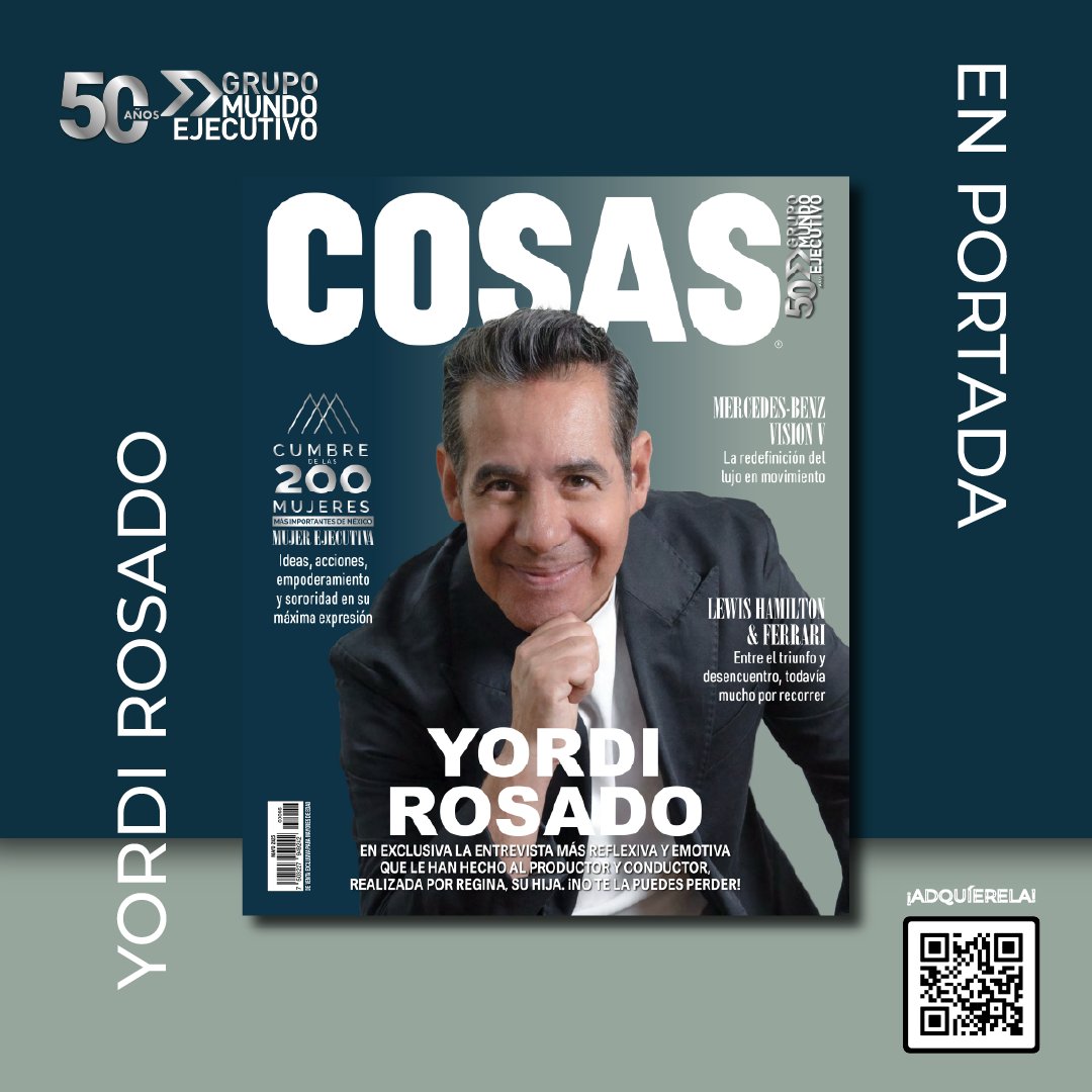 RevistaCosasMx's tweet photo. ¡Ya puedes descargar la portada de COSAS México con
@YordiRosado! 🗞️ 

Una entrevista emotiva que NO te puedes perder.  📷 https://t.co/OyRrOP3W7n 

#COSASMéxico #YordiRosado #PortadaDelMes #GrupoMundoEjecutivo https://t.co/6iuF4zgh28