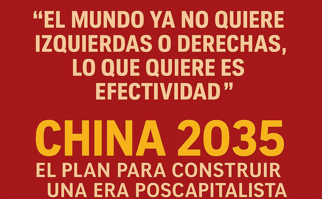 SimonLevyMx's tweet photo. ¿Qué tiene China que América Latina aún no ha logrado?

Aquí se repite la palabra “pueblo”.
Allá el pueblo tiene tren bala, 5G y acceso a vivienda.

Estrategia. 
Continuidad. 
Ejecución.

China no es un milagro. 

Es el resultado de visión de largo plazo, disciplina institucional y una idea clara: el desarrollo no se improvisa.

Mientras en muchos países de América Latina los planes cambian cada seis años, China diseña sus próximos 100.
Donde unos subsidian, otros industrializan.
Donde unos gritan, otros ejecutan.

China entendió que no basta con crecer.
Hay que transformar.
•Más de 800 millones de personas salieron de la pobreza.
•40,000 km de trenes de alta velocidad.
•Liderazgo en inteligencia artificial, infraestructura y energías limpias.
•Una clase media que ya supera los 500 millones de ciudadanos.

No es ideología.
Es efectividad.

China 2035: El plan para construir una era poscapitalista.
Un libro para mirar el futuro sin prejuicios y con la ambición de aprender de quien ha logrado lo impensable.

Ya disponible 🫡

https://t.co/0HY9U9kXBT

En los siguientes días ya disponible  en Amazon, Apple Books, Google Play y librerías de todo el 🌍.