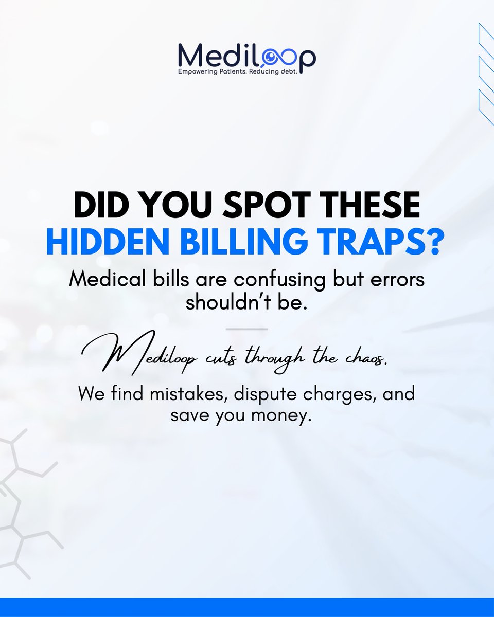 medi_loop's tweet image. If your bill feels off, it probably is. Let’s fix it. 💡  

#MedicalBilling #StopTheOvercharge #PatientRights #Mediloop