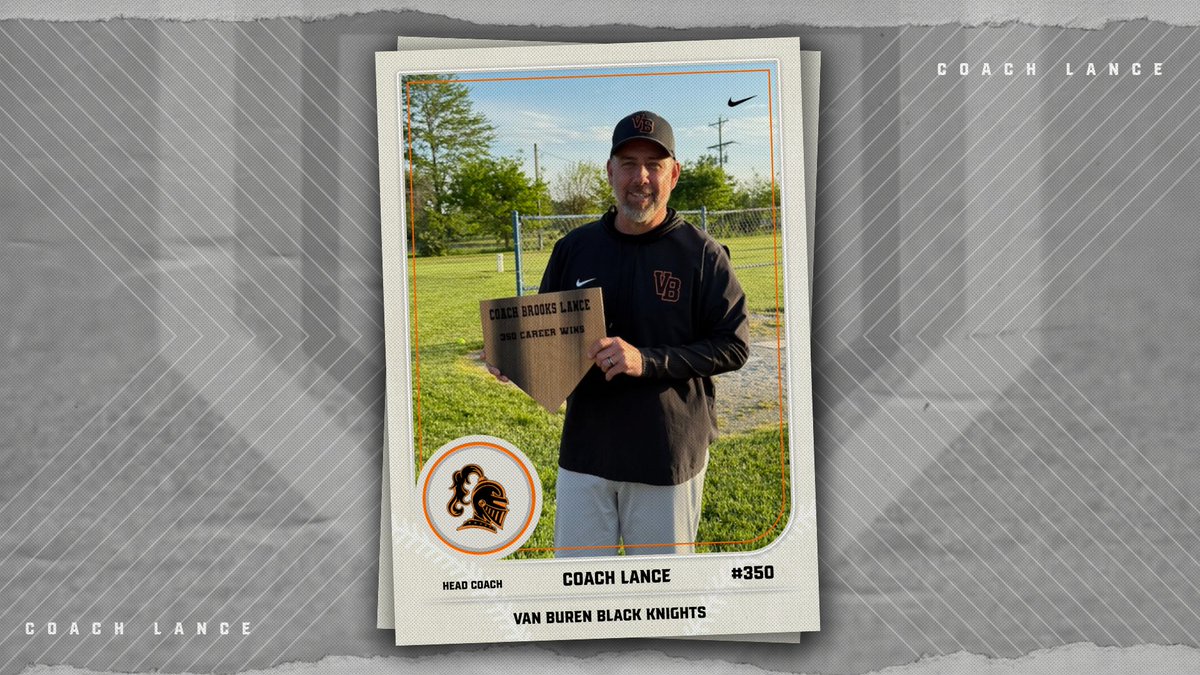 VB_Athletics's tweet photo. Congratulations to Van Buren Baseball Head Coach, Brooks Lance on getting his 350th career win tonight at Lima Senior!! https://t.co/bkehoNw0N6
