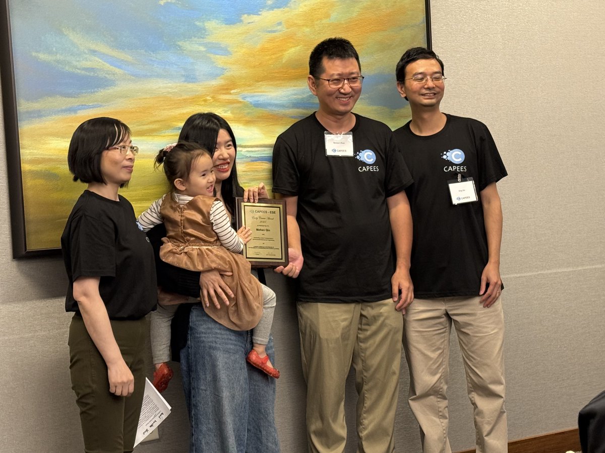 Congratulations to our alumna Dr. Mohan Qin on winning the CAPEES Early Career Award!
<a href="/CapeesEng/">CAPEES (Chinese-American Prof. Env. Eng. Sci.)</a> <a href="/UWMadEngr/">UW-Madison College of Engineering</a>