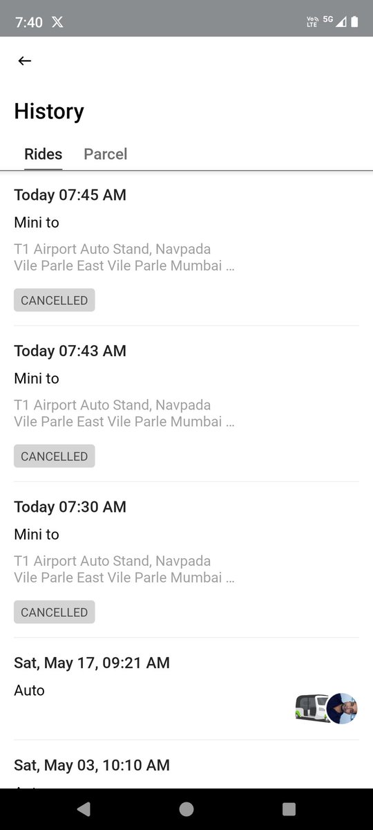 Poojosh's tweet photo. @Olacabs I had scheduled a cab to T1 airport mumbai from ambernath @7.30 am, last minute driver cancelled bookings, Even after that 2 drivers cancelled. What kind of pathetic service are you offering https://t.co/09WwaxldfB