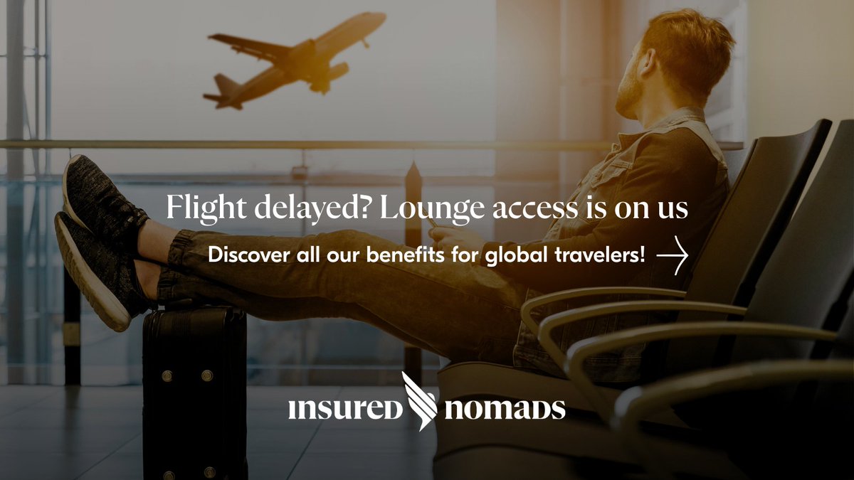 Flight delayed? Relax in airport lounges with Insured Nomads, plus get virtual health care, 2 days of unlimited eSIM data, and built-in cybersecurity.

Modern insurance for global citizens.
#DigitalNomads #TravelSmart #RemoteWork