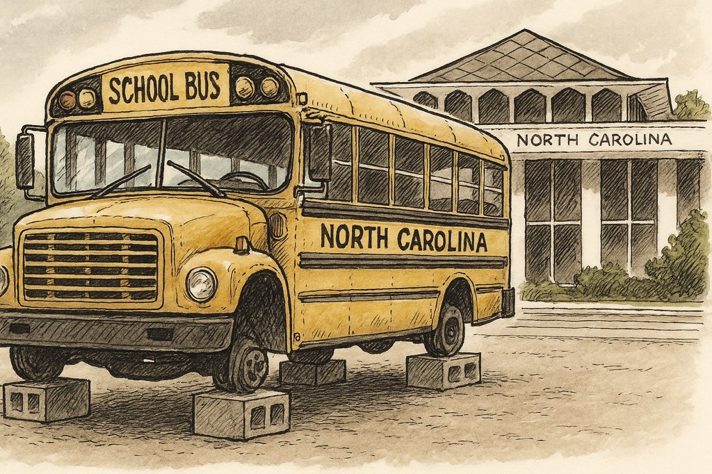 Imagine being so “fiscally responsible” that you cut public school transportation….  
But stash billions and savings. 

That’s not budgeting—that’s hoarding. 

Next up: NCGOP lawmakers start clipping coupons for billionaires. #ncpol