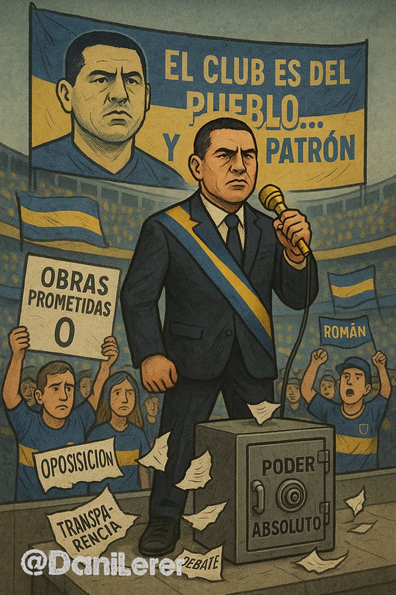 EL BOCA DE RIQUELME: UN CLUB TOMADO POR EL POPULISMO
Por Dani Lerer

Boca ya no es simplemente un club de fútbol. Es un aparato emocional, político y mediático colonizado por una lógica populista donde todo se subordina al culto de una figura: Juan Román Riquelme. Lo que alguna