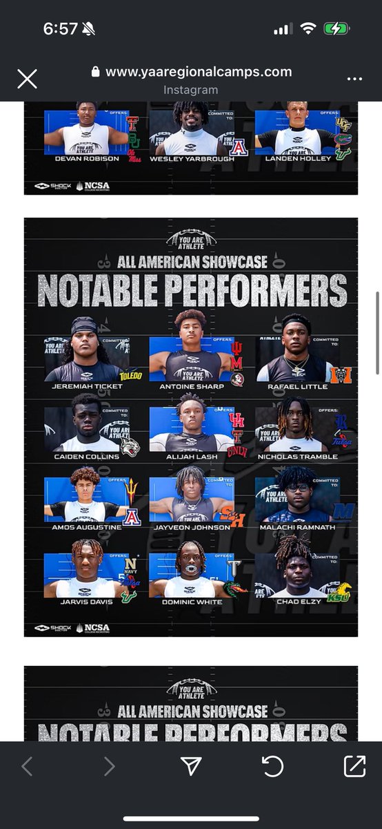 Proud to get a camp invite to the national junior showcase here are some of the top players from there too