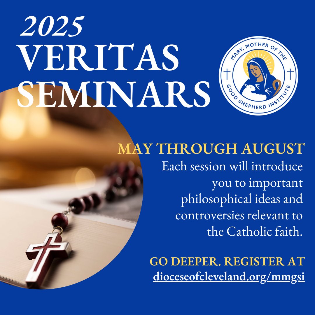 Go deeper with your faith this summer! Join faculty from our diocesan seminary to explore big ideas and controversial questions. Biweekly sessions begin on May 28 -- see the website for more details and to register (dioceseofcleveland.org/mmgsi)