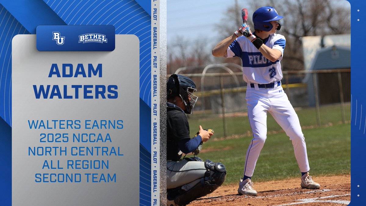 Congratulations to Adam Walters! In 2025 Adam was successful in centerfield, at the plate, and on the mound for the Pilots!  Great job Adam! #team
