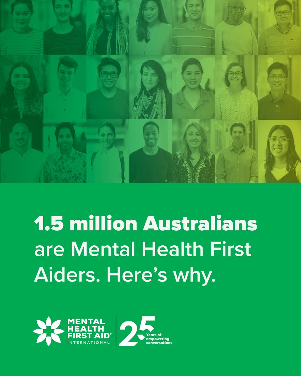 Mental health first aid is a necessary life-skill.

Rather than us explain why, we asked our 1.5 million Mental Health First Aiders to share why they did the training and how it's changed lives: mhfa.com.au/our-why  

#MHFA25
#MyMHFAWhy