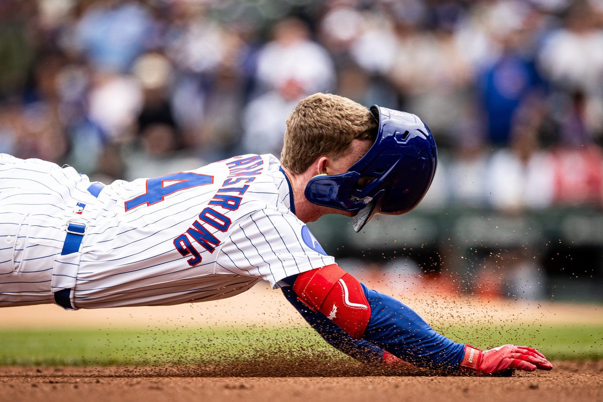 Need 4 Speed.

Pete Crow-Armstrong #4 of the Chicago Cubs slides into third base for a triple in the first inning against the Chicago White Sox at Wrigley Field on May 18, 2025 in Chicago, Illinois.