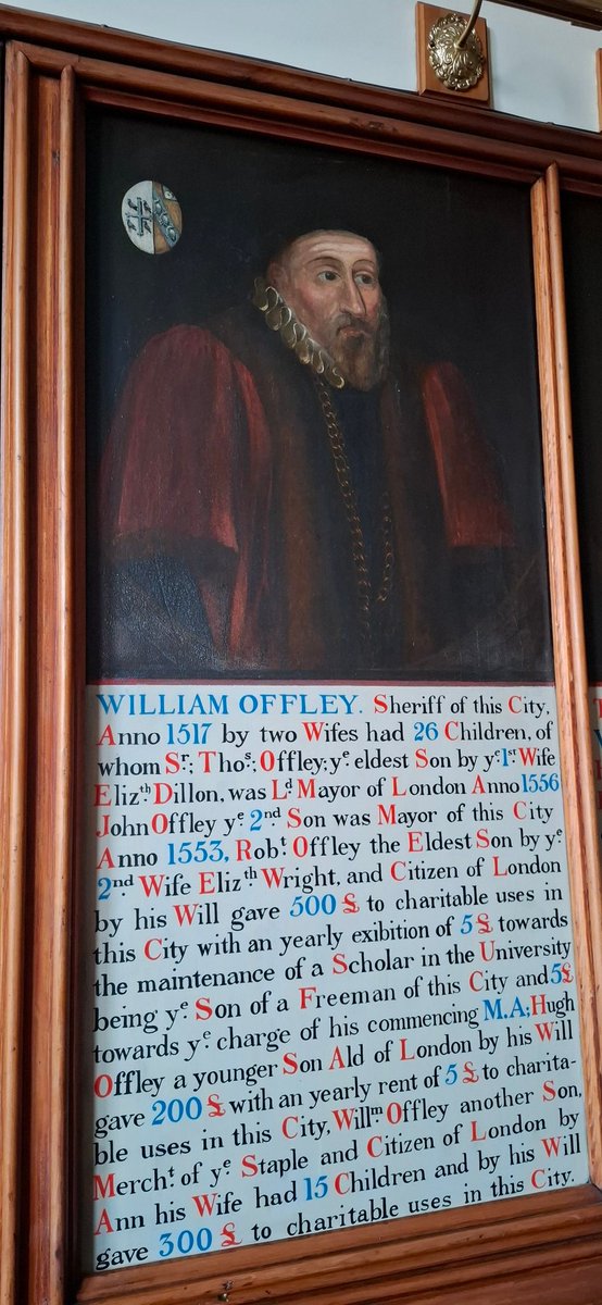 antSJD's tweet photo. An evening of farewell and thanks to the Lord Mayor of Chester, and a look round the Lord Mayor's Parlour. A portrait of a Sheriff who had 26 children, and @holland_tom book on Aethelflaed. https://t.co/gYDYo1yw9R