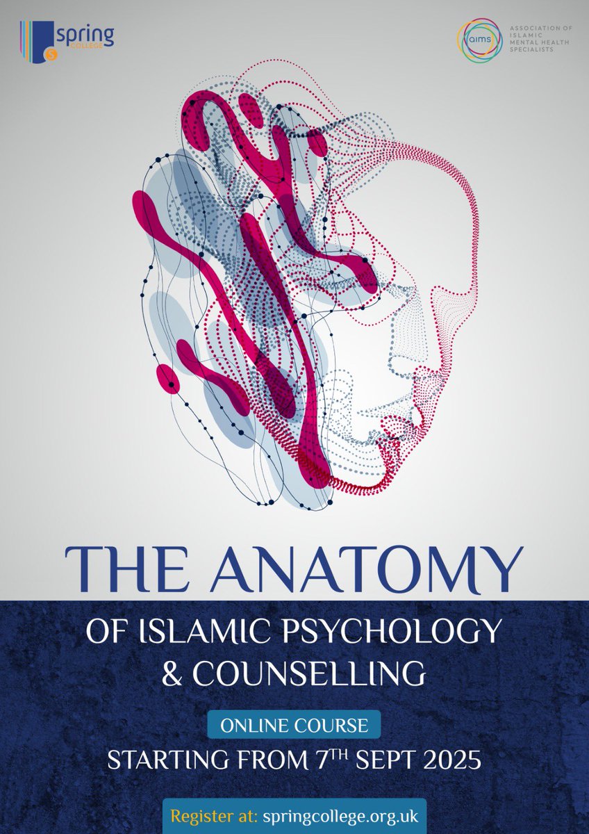Ever wondered why modern psychology feels out of sync with Islamic values?

The Anatomy of Islamic Psychology &amp; Counselling is for you! 

springcollege.org.uk/course/the-ana…