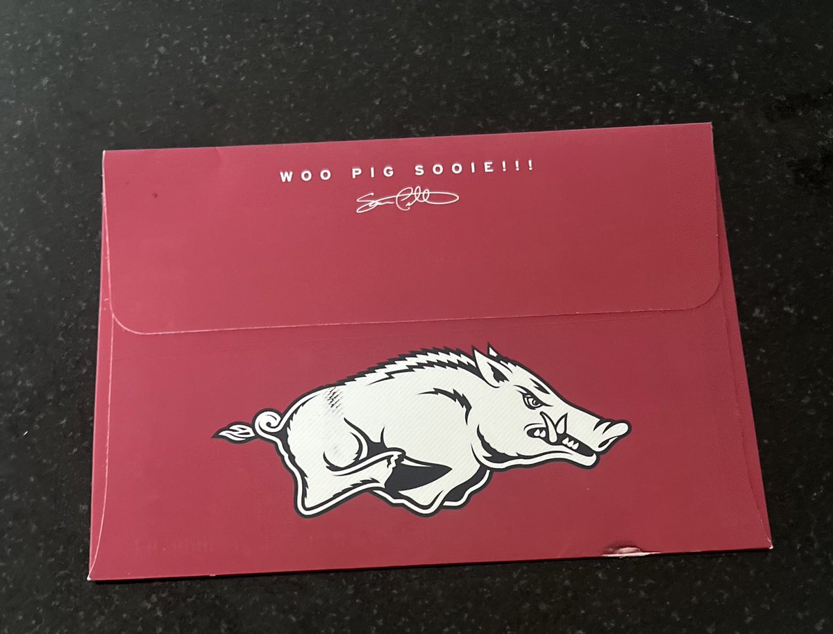Thank you <a href="/RazorbackFB/">Arkansas Razorback Football</a> for the mail!
