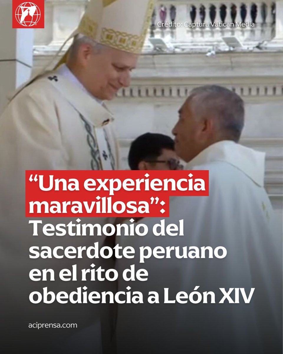 “Fue una experiencia maravillosa que agradezco a Dios” y “al Papa León”, dice a ACI Prensa el P. Guillermo Inca Pereda, secretario adjunto de la Conferencia Episcopal Peruana (CEP) que representó a los sacerdotes del mundo en el rito de obediencia al Papa León XIV, durante la