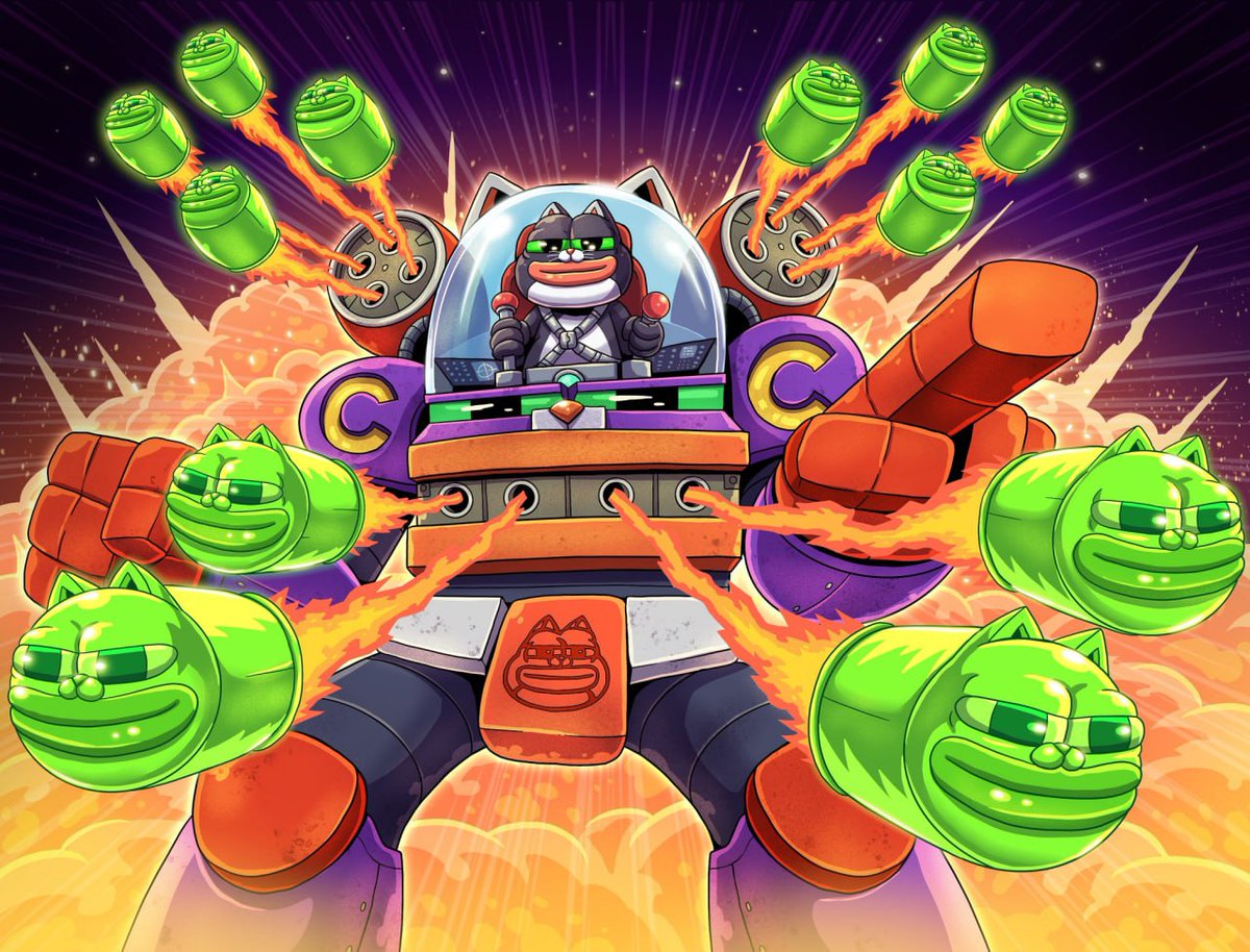 pepecattoken's tweet photo. 🚀 #PEPECAT HAS GONE NUCLEAR 🚀

The MECHA is online. Green missile candles? LAUNCHED. 💚🔥
Cat-faced rockets screaming through the stratosphere.
No brakes. No mercy. Just pure lunar ambition. 🌕
 This ain’t a pump. This is a FURRY INVASION.
$PEPECAT is rewriting the charts 😻

#MechaMode #CatBoom #FurPoweredFlight #GreenMeowssiles #WhiskerWarheads #PurrpulsionSystemOnline #PawPow