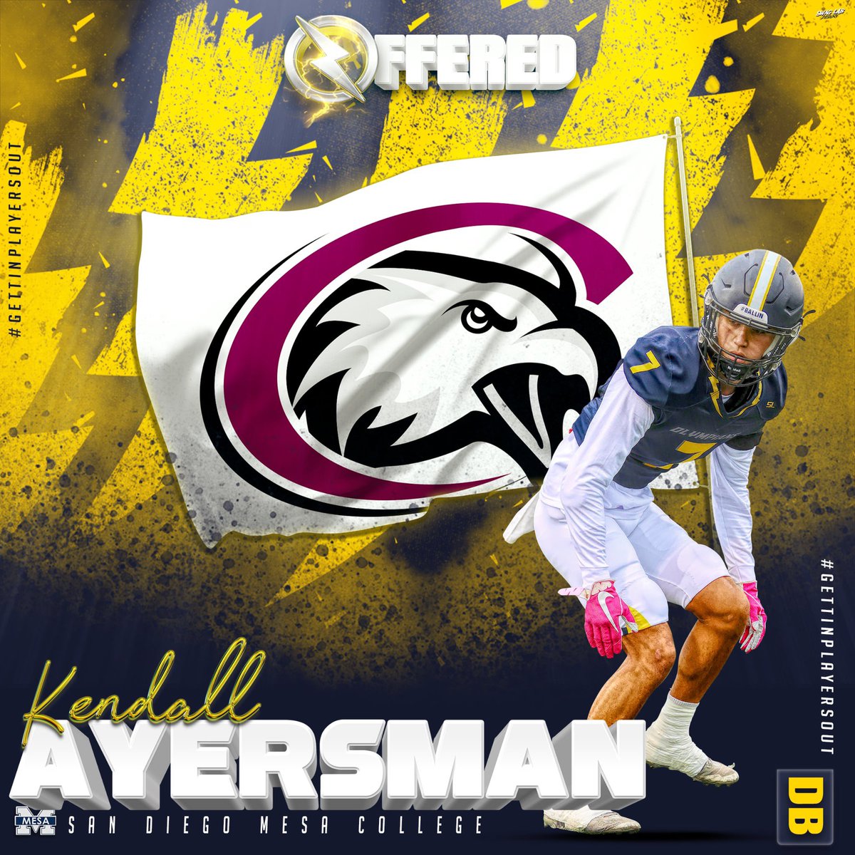 OLYMPIANS (@sdmesafootball) on Twitter photo Congratulations to Olympian DB <a href="/_Kapukawai/">Kendall Ayersman</a> on his OFFICIAL offer from <a href="/CSCFootball/">Chadron State Football</a>
#GettinPlayersOut
<a href="/BallCoachGW/">Gary Watkins Jr</a> <a href="/PrezHands/">Ashanti Hands, Ed.D.</a> <a href="/CoachRosserJr/">Marcus Rosser Jr. ๐ซ</a> <a href="/GreenValleyHS/">Green Valley HS</a> <a href="/EC_Preps_SD/">EC Preps</a> <a href="/Daygofootball/">San Diego Football</a> <a href="/sdfootball/">Ray from SDFN</a>
๐ธ <a href="/Nicole2Noel/">Nicole Noel Photography LLC</a> ๐ป <a href="/SwagLabGD/">Dan Ruiz - Swag Lab - Graphic Design</a> Congratulations to Olympian DB <a href="/_Kapukawai/">Kendall Ayersman</a> on his OFFICIAL offer from <a href="/CSCFootball/">Chadron State Football</a>
#GettinPlayersOut
<a href="/BallCoachGW/">Gary Watkins Jr</a> <a href="/PrezHands/">Ashanti Hands, Ed.D.</a> <a href="/CoachRosserJr/">Marcus Rosser Jr. ๐ซ</a> <a href="/GreenValleyHS/">Green Valley HS</a> <a href="/EC_Preps_SD/">EC Preps</a> <a href="/Daygofootball/">San Diego Football</a> <a href="/sdfootball/">Ray from SDFN</a>
๐ธ <a href="/Nicole2Noel/">Nicole Noel Photography LLC</a> ๐ป <a href="/SwagLabGD/">Dan Ruiz - Swag Lab - Graphic Design</a>