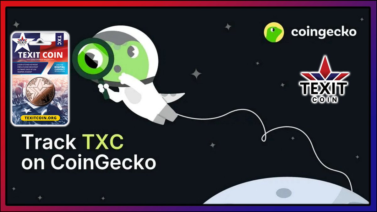 Breaking: Texit Coin (TXC) is now listed on @CoinGecko, a major milestone that boosts visibility and credibility beyond our current community of 4,600 happy mining participants.

Our unique referral system and utility as peer-to-peer cash is attracting global investors to this