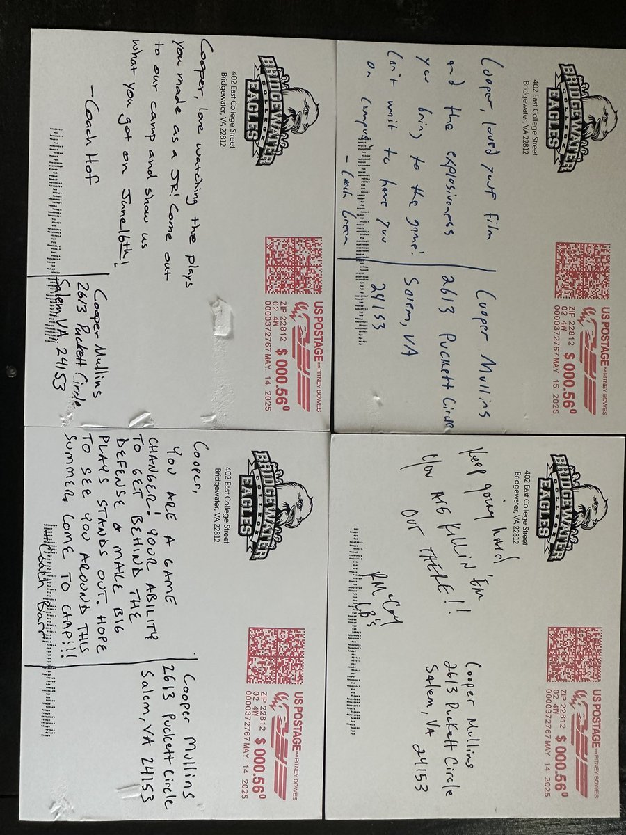 Cooper Mullins (@cmull_14) on Twitter photo A big thanks to <a href="/BH2OFootball/">Bridgewater Football</a> for showing me some love! Means a lot!❤️
<a href="/CoachGreen_2/">Dustin Green</a> <a href="/Coach_Rich50/">Deion Richardson</a> <a href="/CoachRob_MC1/">Rob McCoy Sr.</a> A big thanks to <a href="/BH2OFootball/">Bridgewater Football</a> for showing me some love! Means a lot!❤️
<a href="/CoachGreen_2/">Dustin Green</a> <a href="/Coach_Rich50/">Deion Richardson</a> <a href="/CoachRob_MC1/">Rob McCoy Sr.</a>