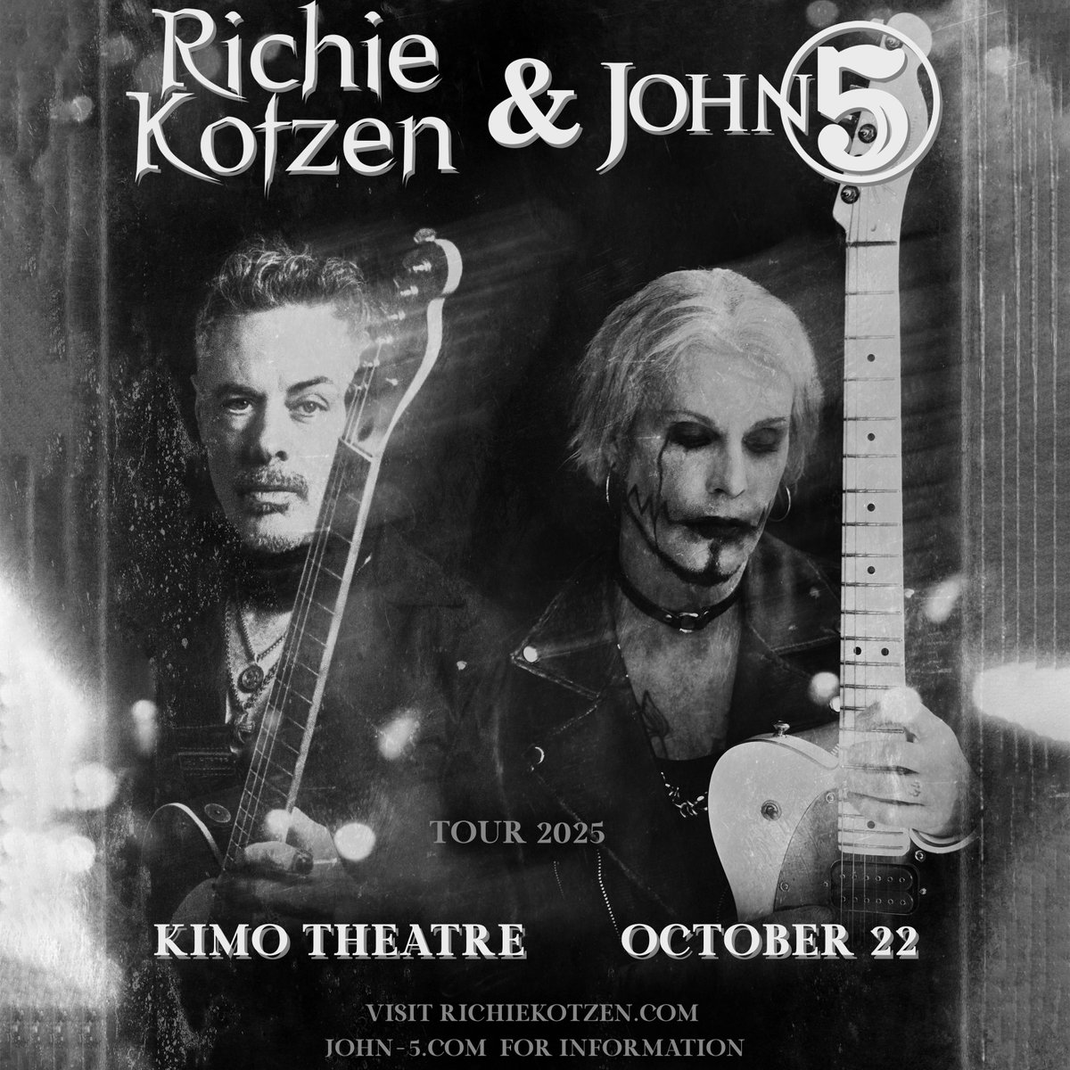 Get your tickets today!
Launchpad presents Richie Kotzen* John 5 on October 22. Kozen and John 5 will pair up for a performance at this historic theatre, bringing their individual talents together for a night of rock!
tinyurl.com/33n9a5mc
#KiMoTheatre #LoveTheKiMo