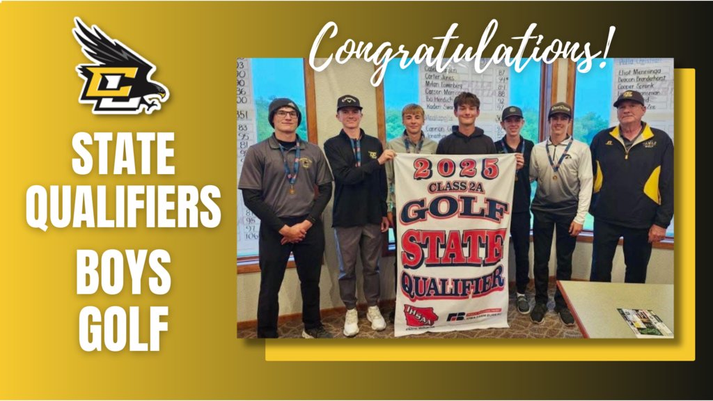 They did it! 🎉 Huge shoutout to our High School Boys Golf team for punching their ticket to State! We’re proud of you—let’s go!