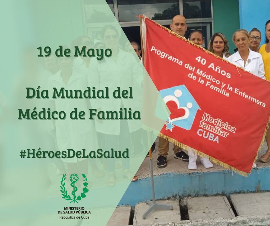 En el Día Mundial del Médico de Familia reconocemos a los profesionales de la Salud🇨🇺 que laboran en la atención primaria acercando la asistencia médica a las comunidades.
#DGPSLatiendoPorCuba