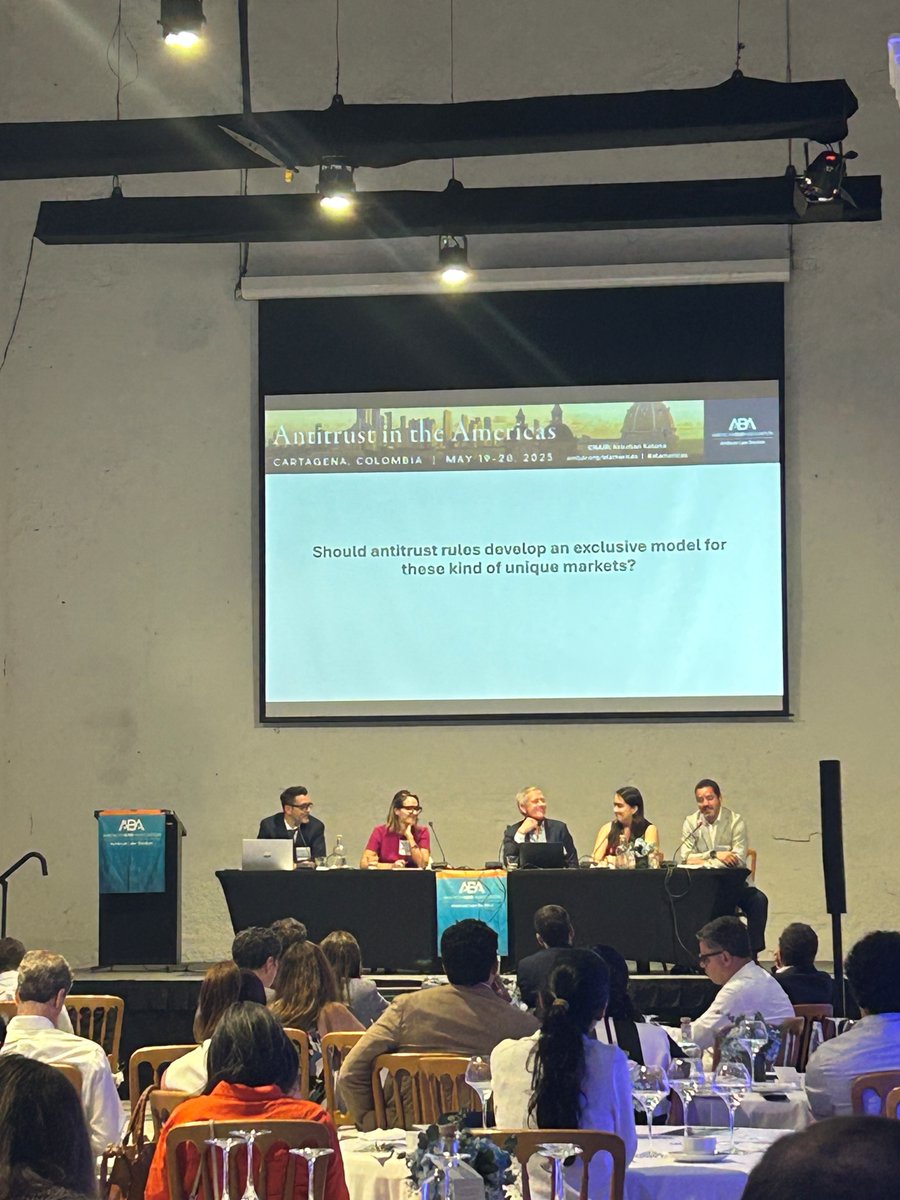 abaantitrust's tweet photo. Sports and Competition panel moderated by Federico Volujewicz, De Dios Goyena Abogados, Buenos Aires, with panelists: Amanda Athayde, Pinheiro Neto, Brasilia, Daniela Huertas Vergara @GPALegal, Bogotá, Carlos Mena Labarthe @creelmx, Mexico City & Sven Völcker @lathamwatkins, Brussels #atamericas